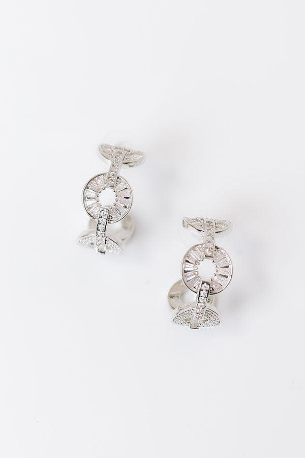 Cosmos and City Lights Hoop Earrings in Silver Product Image