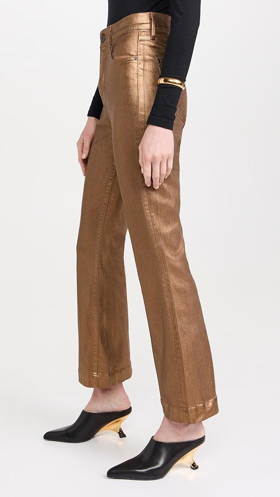 Veronica Beard Jean Carson Ankle Flare Metallic Jeans | Shopbop Product Image