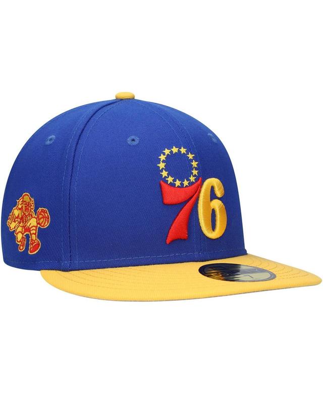 Mens New Era Royal Philadelphia 76ers Side Patch 59FIFTY Fitted Hat Product Image