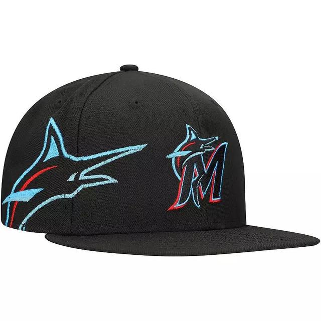 Mens New Era Miami Marlins Logo Strike 9FIFTY Snapback Hat Product Image