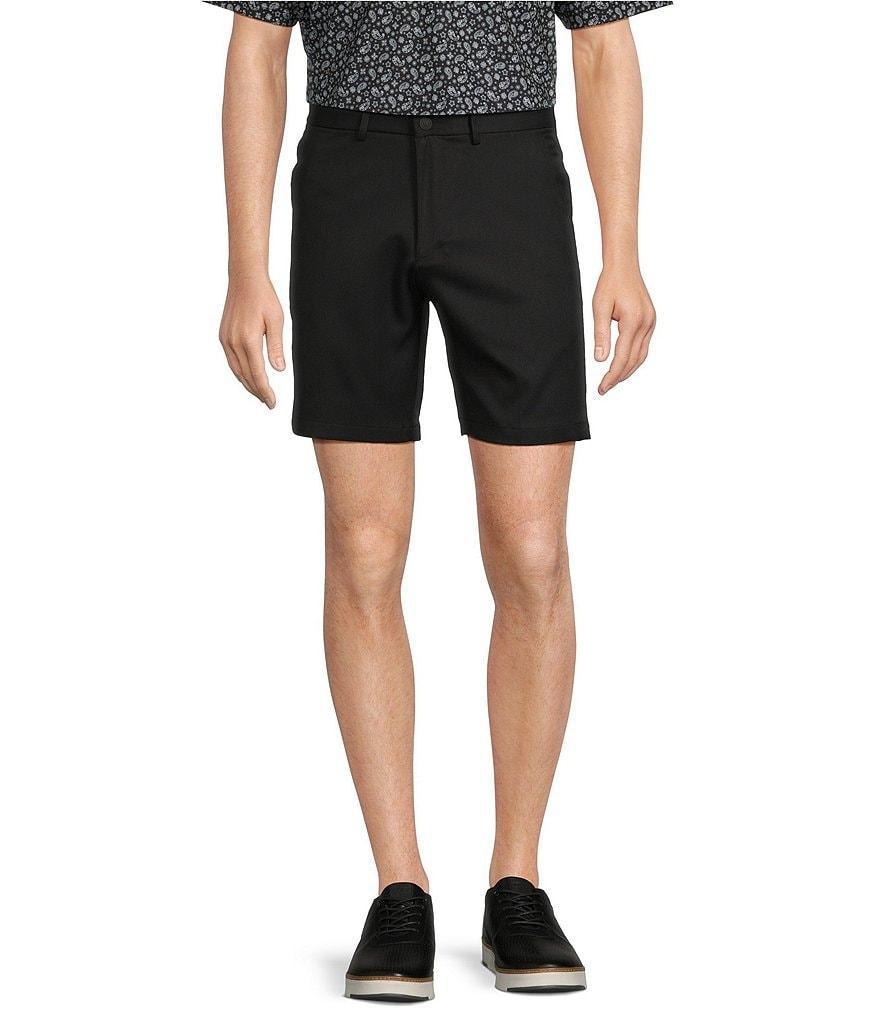 Roundtree & Yorke Performance Flat Front Straight Fit Printed 8#double; Inseam Shorts Product Image