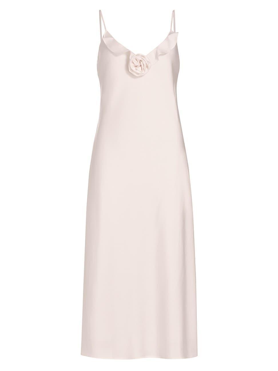 Womens Bailey Satin Rosette Midi-Dress Product Image