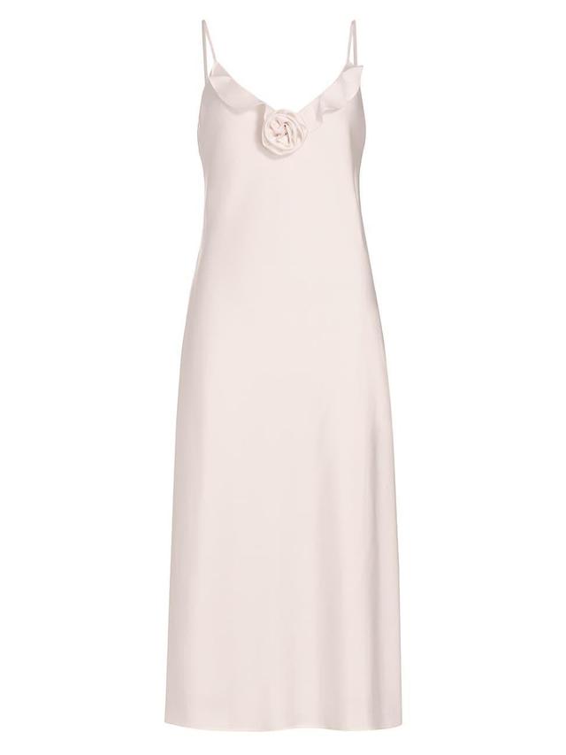 Womens Bailey Satin Rosette Midi-Dress Product Image