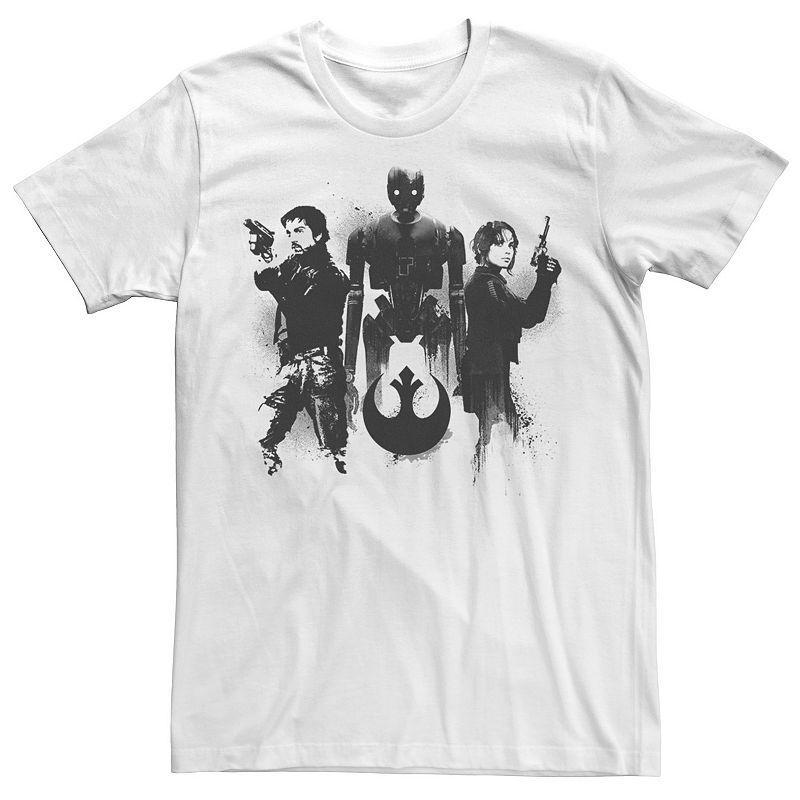 Mens Star Wars Rogue One Group Shot Paint Drip Portrait Tee Product Image