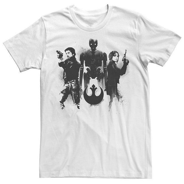 Mens Star Wars Rogue One Group Shot Paint Drip Portrait Tee Product Image