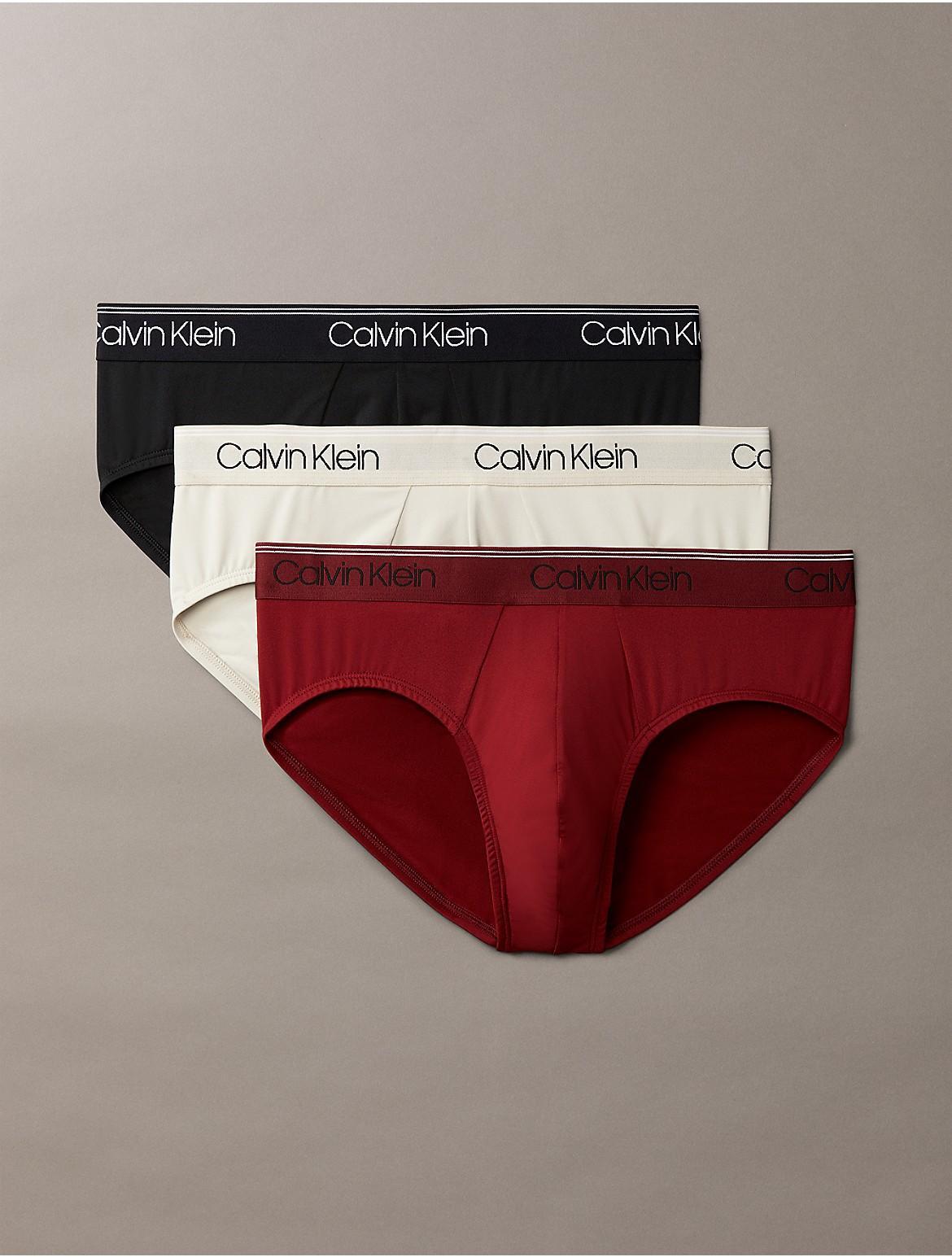 Calvin Klein Mens Micro Stretch 3-Pack Hip Brief - Brown - L Product Image