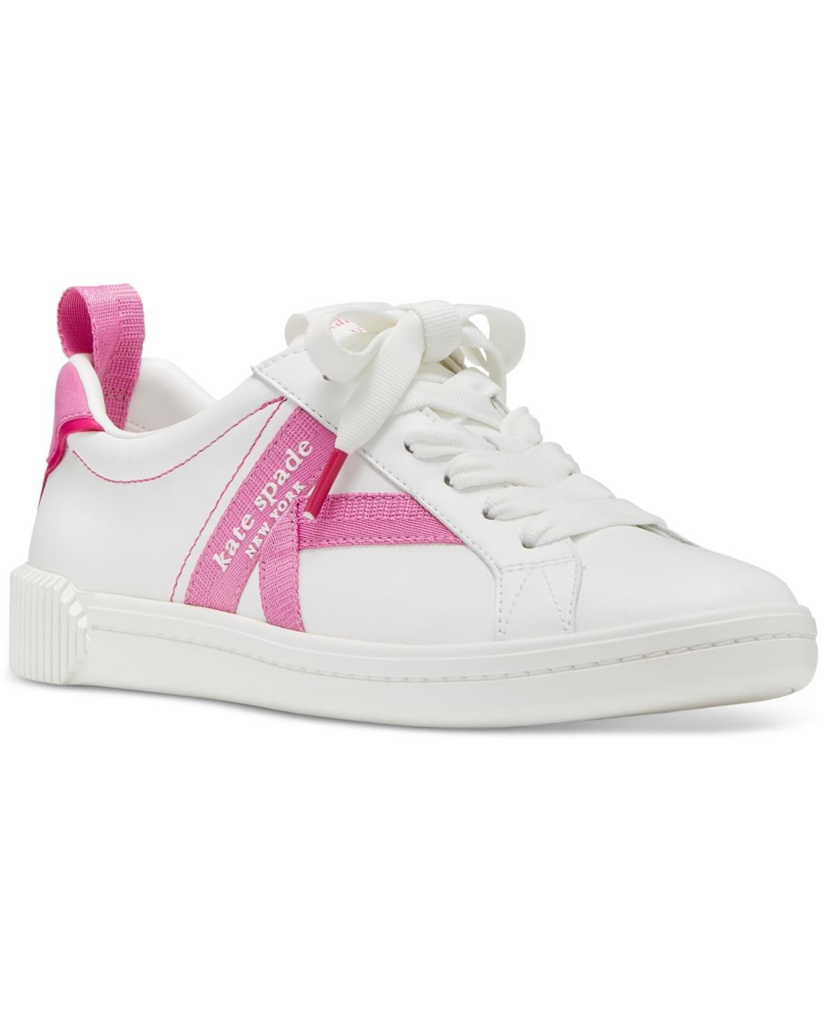 Kate Spade New York Womens Signature Lace-Up Sneakers - True White Product Image