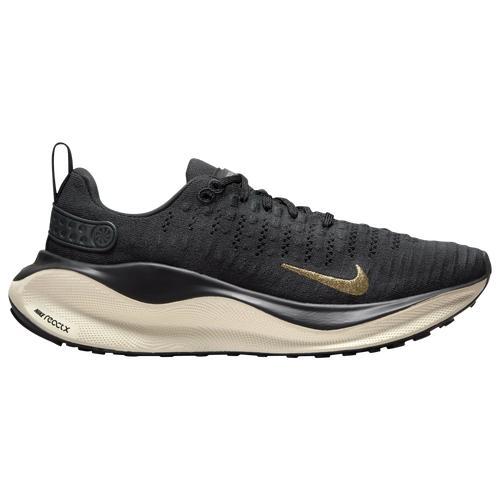 Nike Womens Nike React Infinity Run Flyknit 4 - Womens Running Shoes Dark Smoke Grey/Metallic Gold Product Image