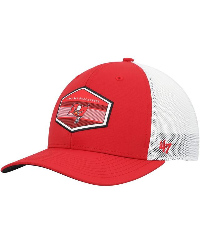 Mens 47 Brand Red Tampa Bay Buccaneers Burgess Trucker Adjustable Hat Product Image