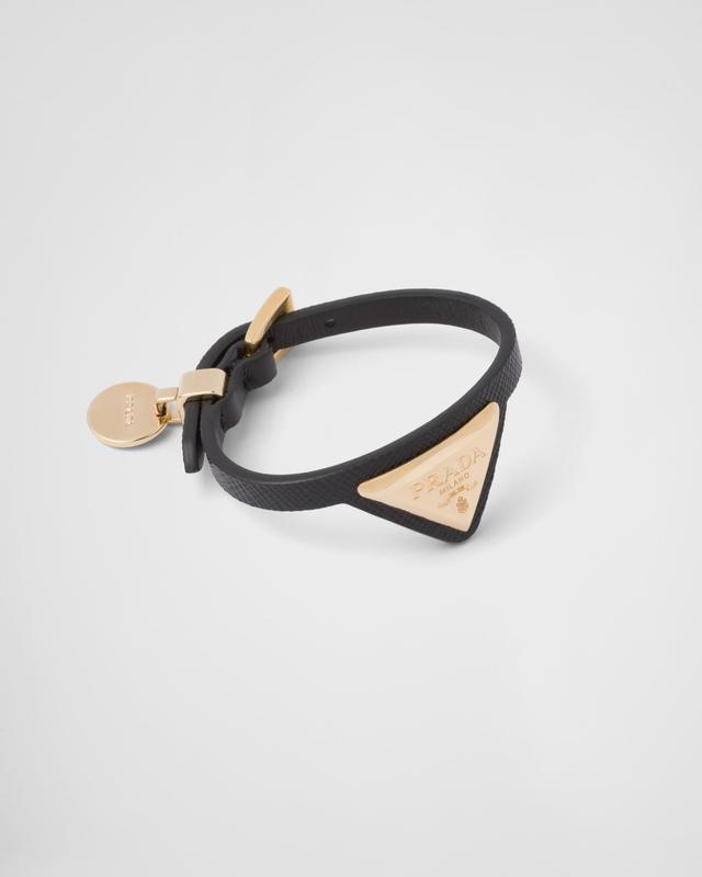 Saffiano leather and metal bracelet Product Image