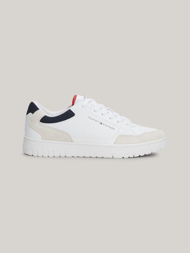 Tommy Hilfiger Men's Hilfiger Leather Mix Sneaker - White - US 11 / EU 44 Product Image