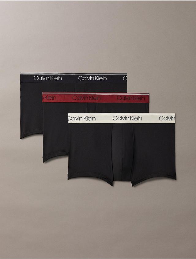 Calvin Klein Mens Micro Stretch 3-Pack Low Rise Trunk - Multi - S Product Image