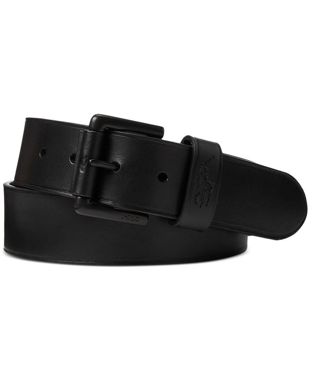 Polo Ralph Lauren Mens Leather Belt black Product Image