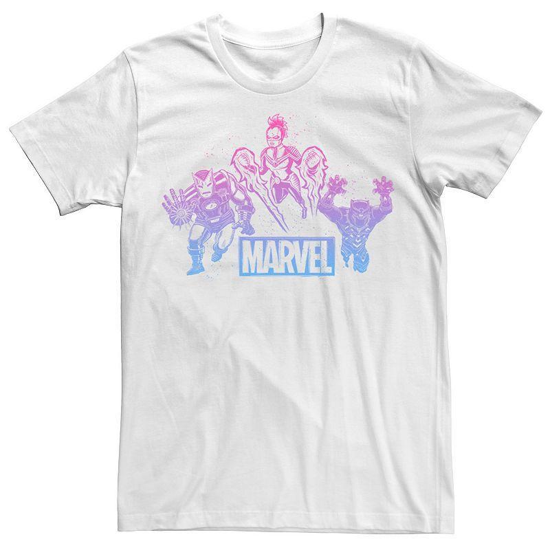 Mens Marvel Gradient Trio Action Shot Tee Product Image