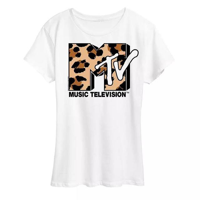 Womens MTV Leopard Art Graphic Tee Product Image