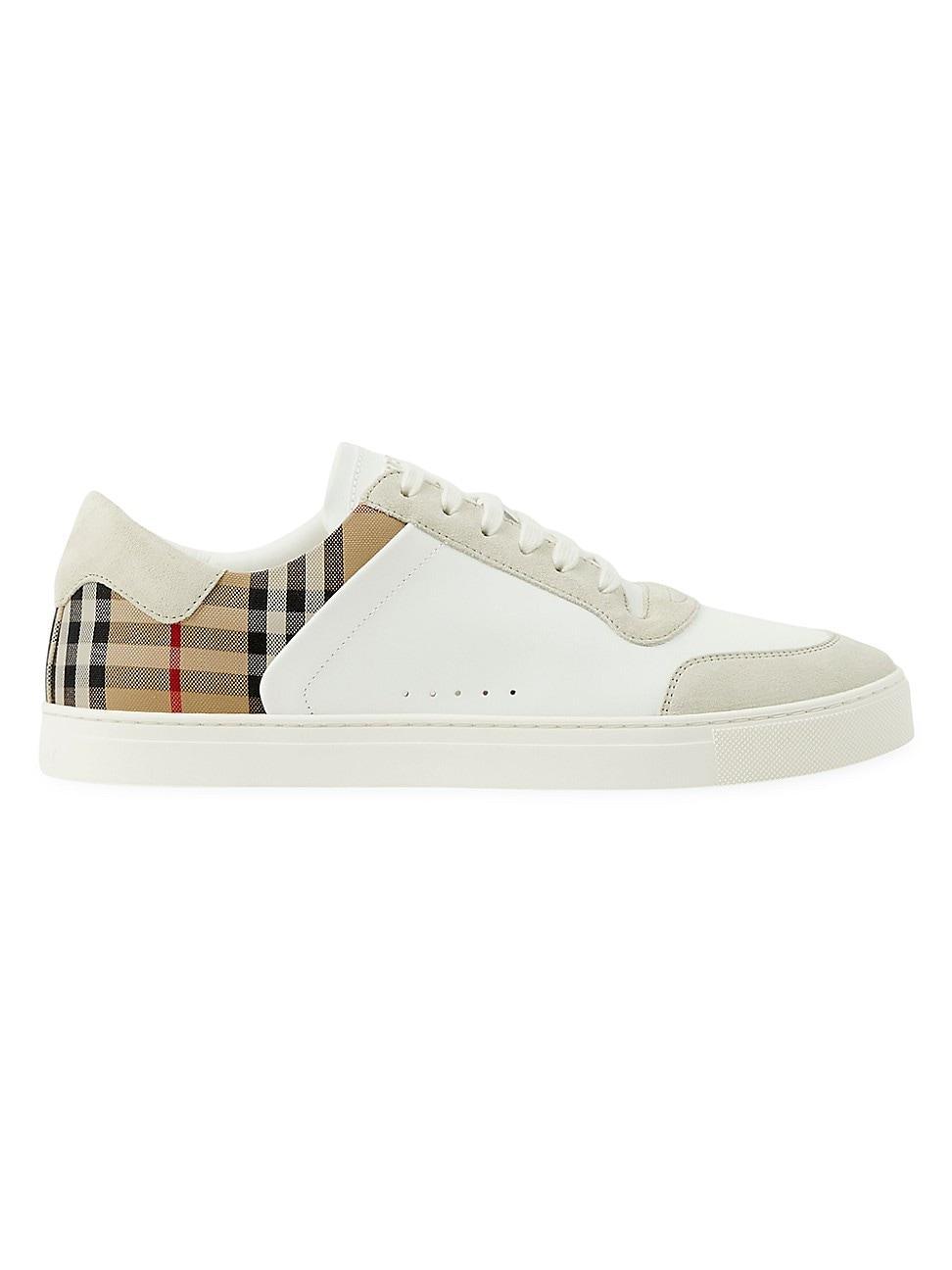 burberry Stevie Leather & Canvas Check Sneaker Product Image