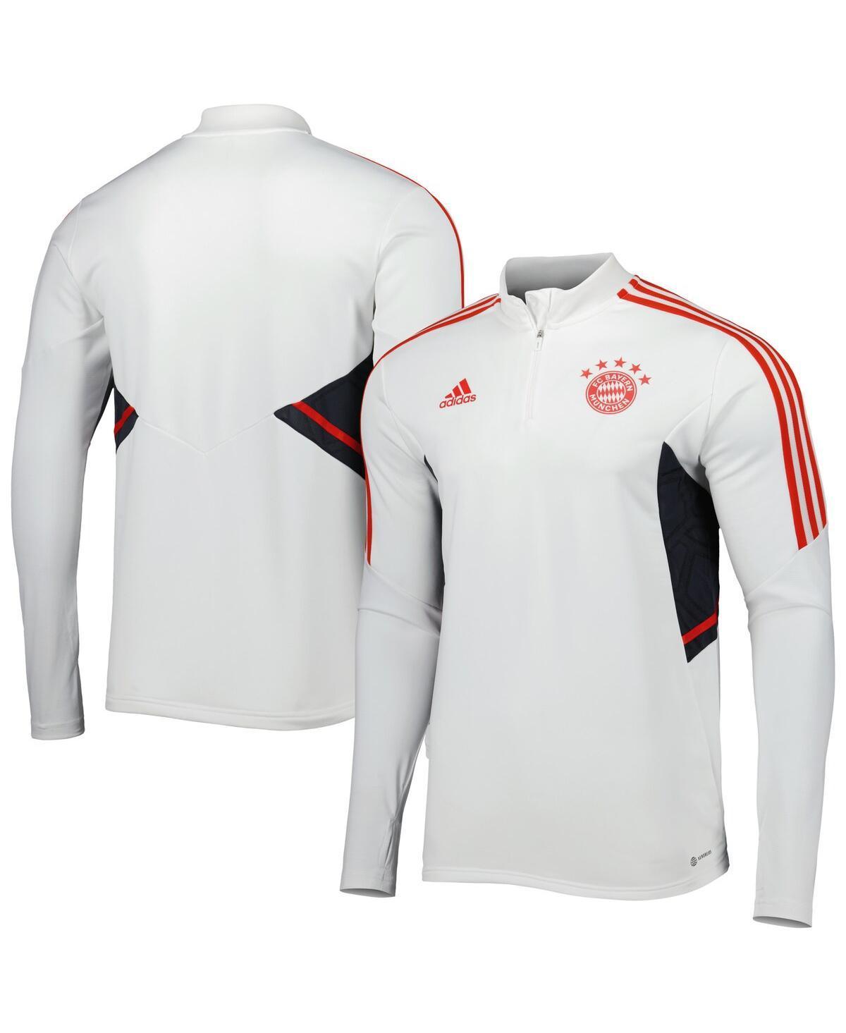 Mens adidas White Bayern Munich Team Training Aeroready Quarter-Zip Top Product Image