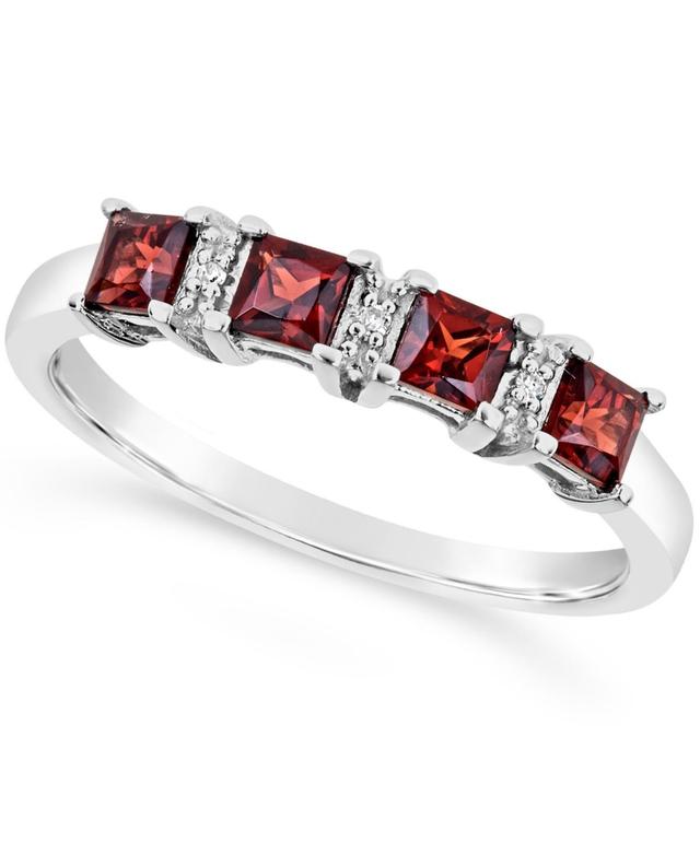 Gemstone and Diamond Accent Ring in Sterling Silver Product Image