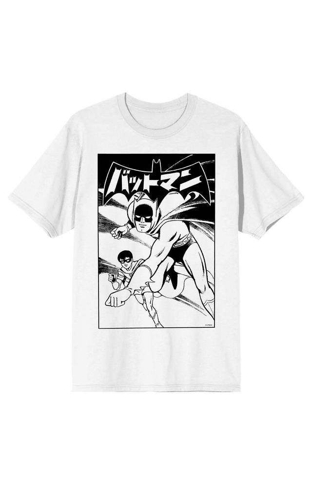 Mens Batmanga Manga Cover Art Short Sleeve Graphic Tee Product Image