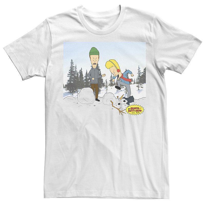 Mens Beavis And Butthead Snowman Short Sleeve Tee Product Image