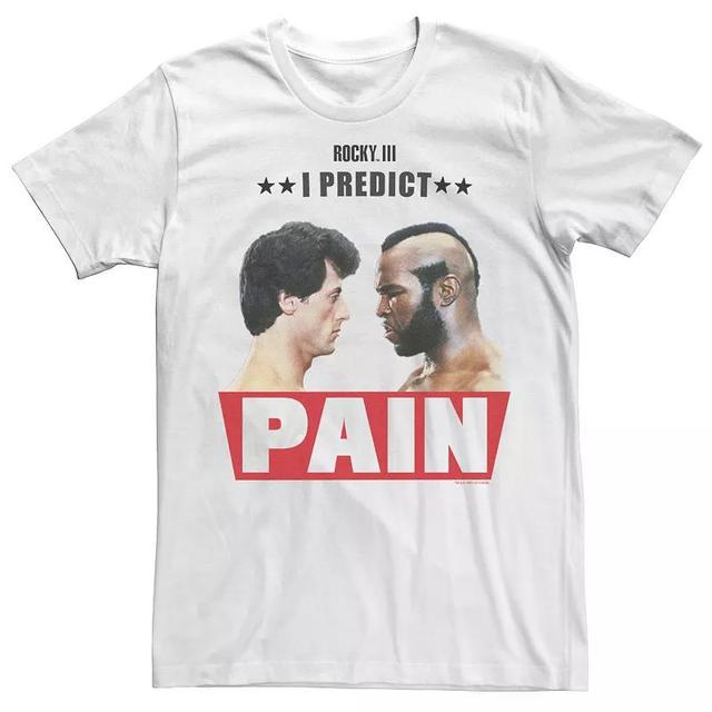 Mens Rocky 3 I Predict Pain Rocky And Clubber Face Off Portrait Tee Product Image