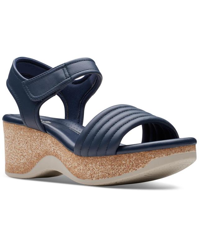 Clarks Womens Chelseah Gem Ankle-Strap Wedge Sandals Product Image