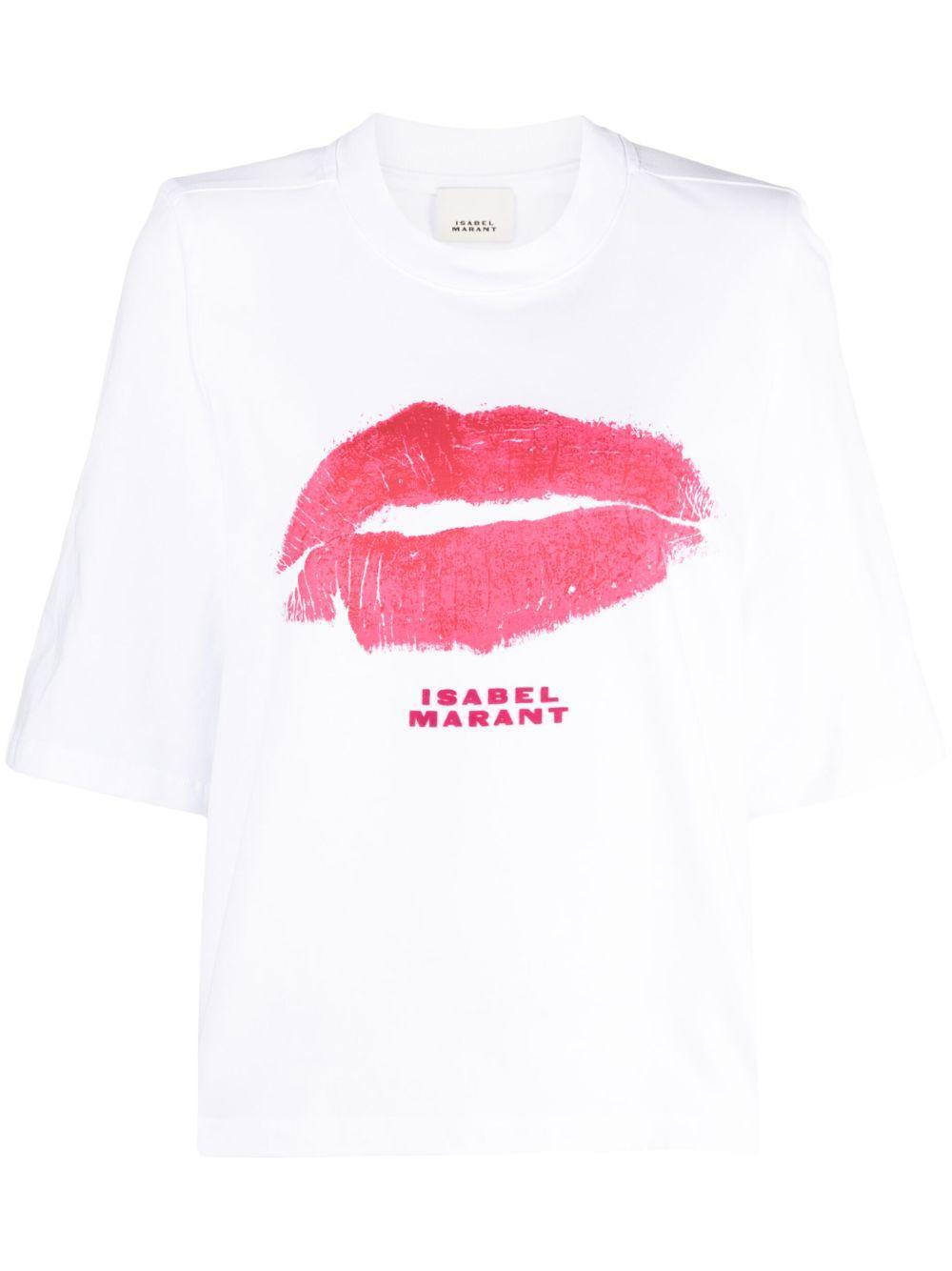 ISABEL MARANT Yates Cotton T-shirt In White Product Image