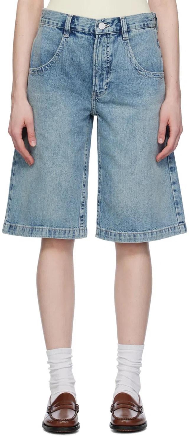 Blue 'the Skater Short' Denim Shorts In Irvington Product Image