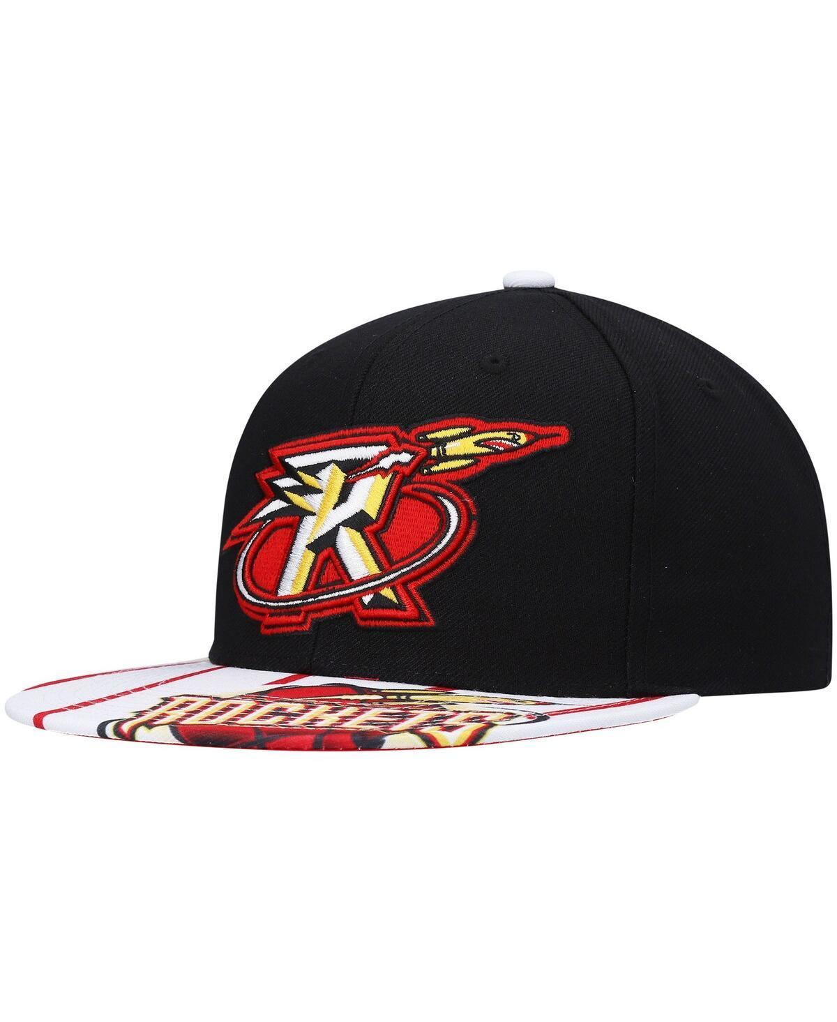 Mens Mitchell & Ness x Lids Black/White Houston Rockets Hardwood Classics Reload 3.0 Snapback Hat Product Image