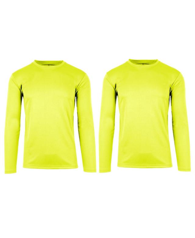 Galaxy By Harvic Mens Long Sleeve Moisture-Wicking Performance Crew Neck Tee -2 Pack Product Image