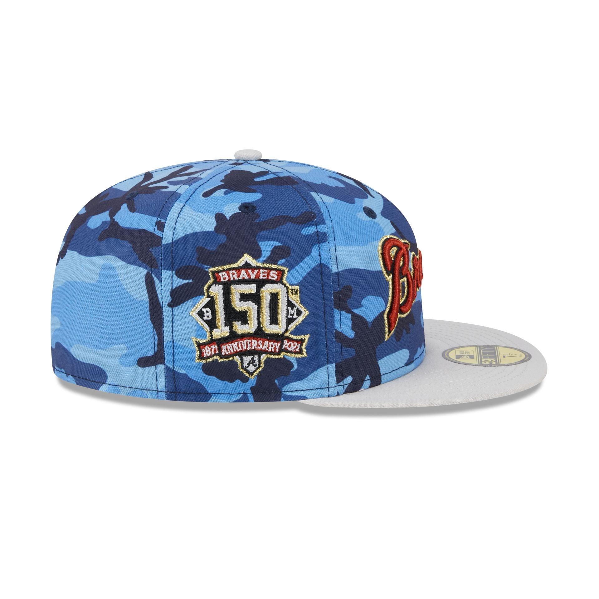 Atlanta Braves Blue Camo 59FIFTY Fitted Hat Male Product Image