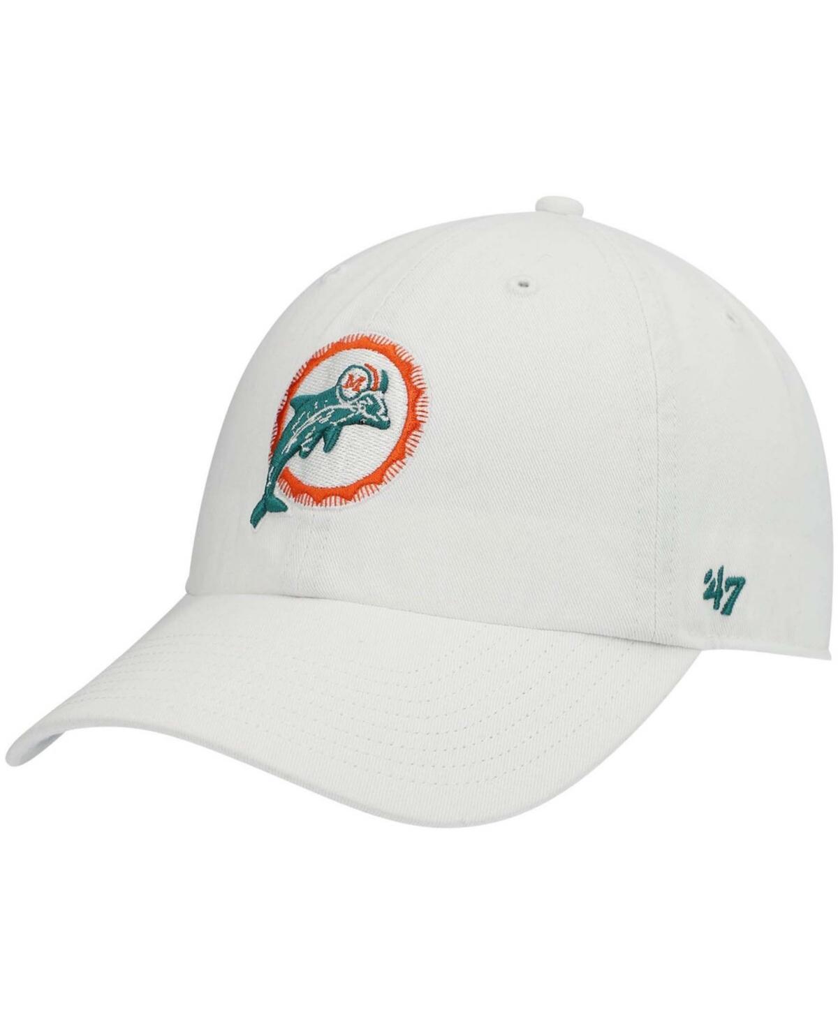 Mens White Miami Dolphins Clean Up Legacy Adjustable Hat Product Image