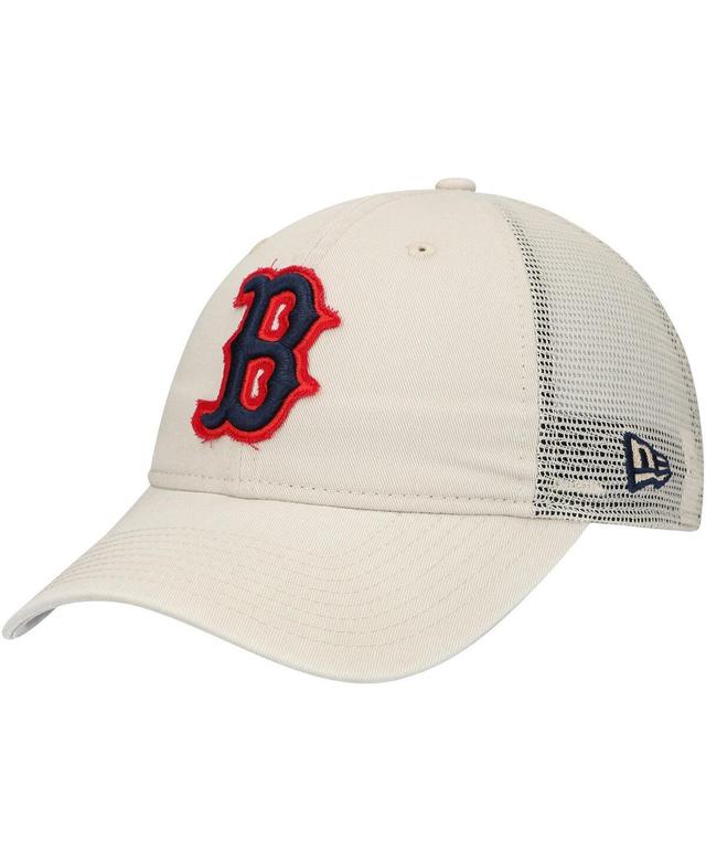 Mens New Era Stone Boston Red Sox Game Day 9TWENTY Adjustable Trucker Hat Product Image