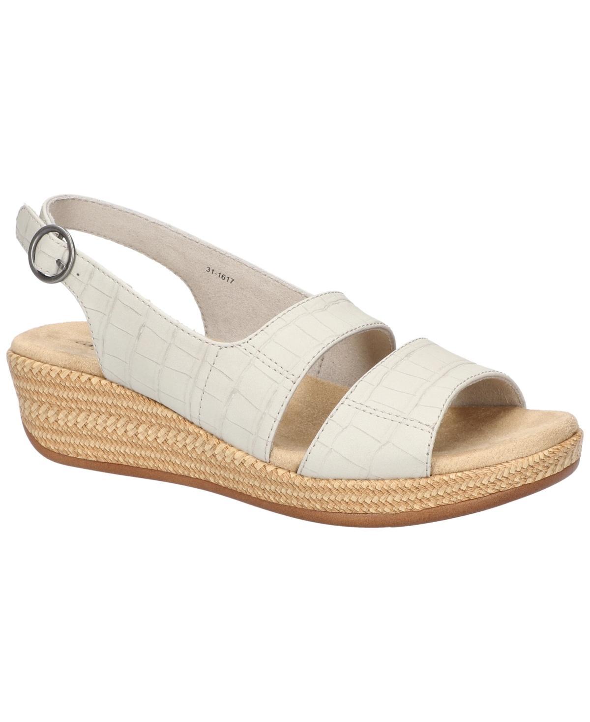 Easy Street Womens Gannett Buckle Slingback Wedge Sandals Product Image