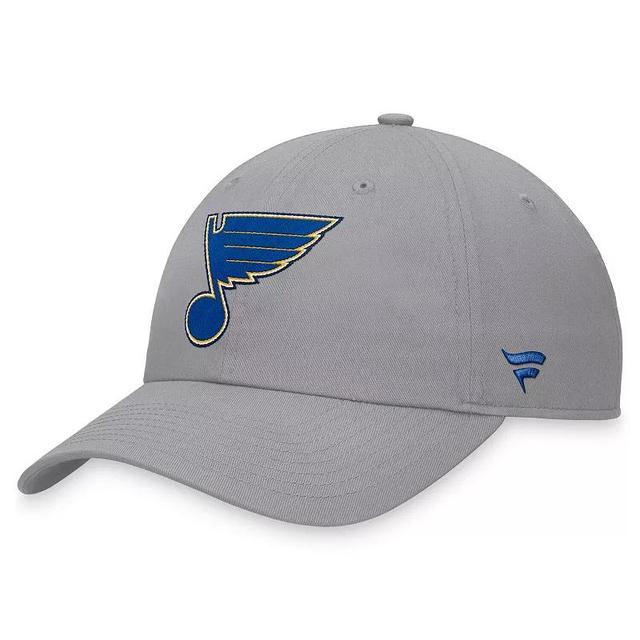 Mens Fanatics Branded Gray St. Louis Blues Extra Time Adjustable Hat Product Image