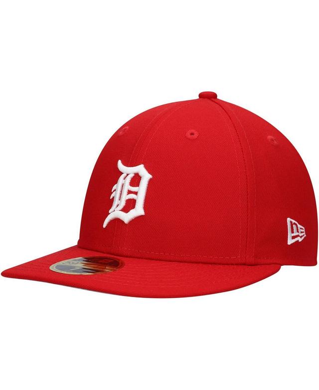 Mens New Era Scarlet Detroit Tigers Low Profile 59FIFTY Fitted Hat Product Image