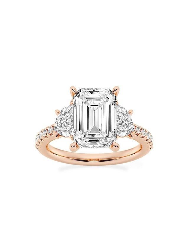 Womens 14K Rose Gold & Emerald-Cut Lab-Grown Diamond Ring/2.75-7.00 TCW Product Image