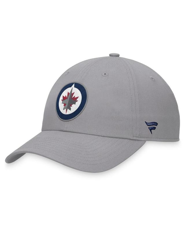 Mens Fanatics Branded Gray Winnipeg Jets Extra Time Adjustable Hat Product Image