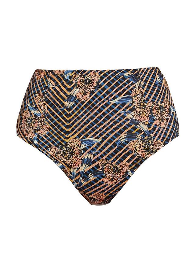 Womens Zahara Printed High-Rise Bikini Bottom Product Image