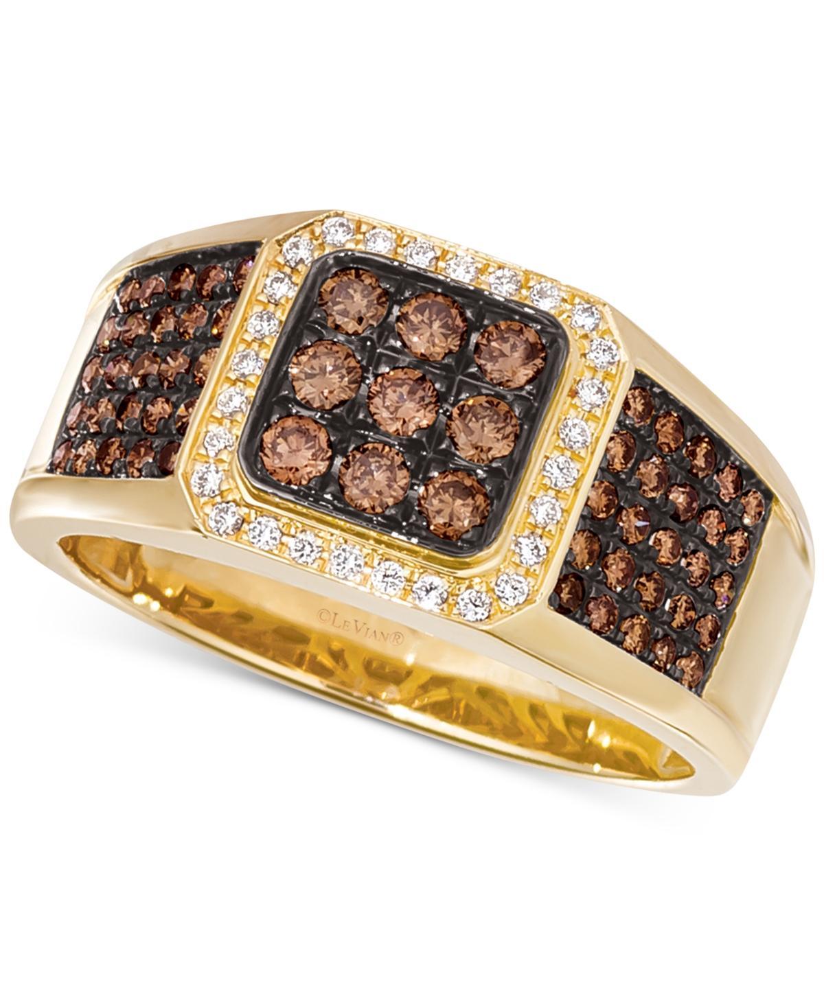 Le Vian Chocolatier Mens Diamond Cluster Ring (7/8 ct. t.w.) in 14k Gold Product Image