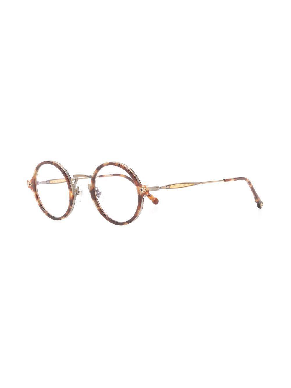 MATSUDA Round-frame Glasses In Brown Product Image