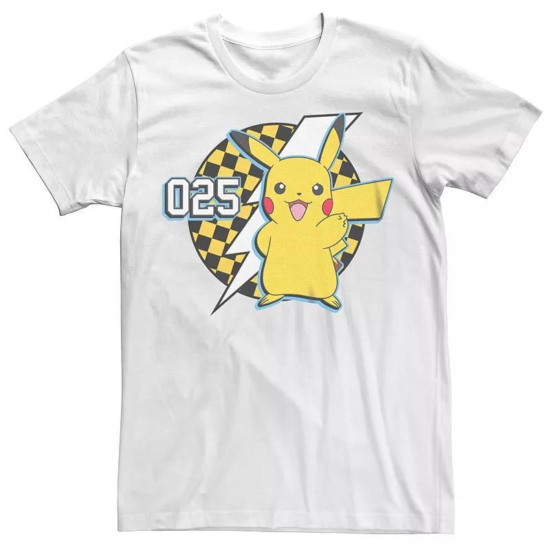 Mens Pokmon Pikachu 025 Checkered Badge Tee Product Image