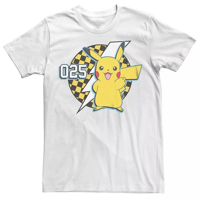 Mens Pokmon Pikachu 025 Checkered Badge Tee Product Image