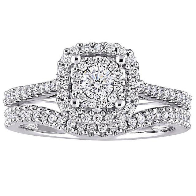 Stella Grace 10k White Gold 5/8 Carat T.W Diamond Engagement Ring Set, Womens Product Image