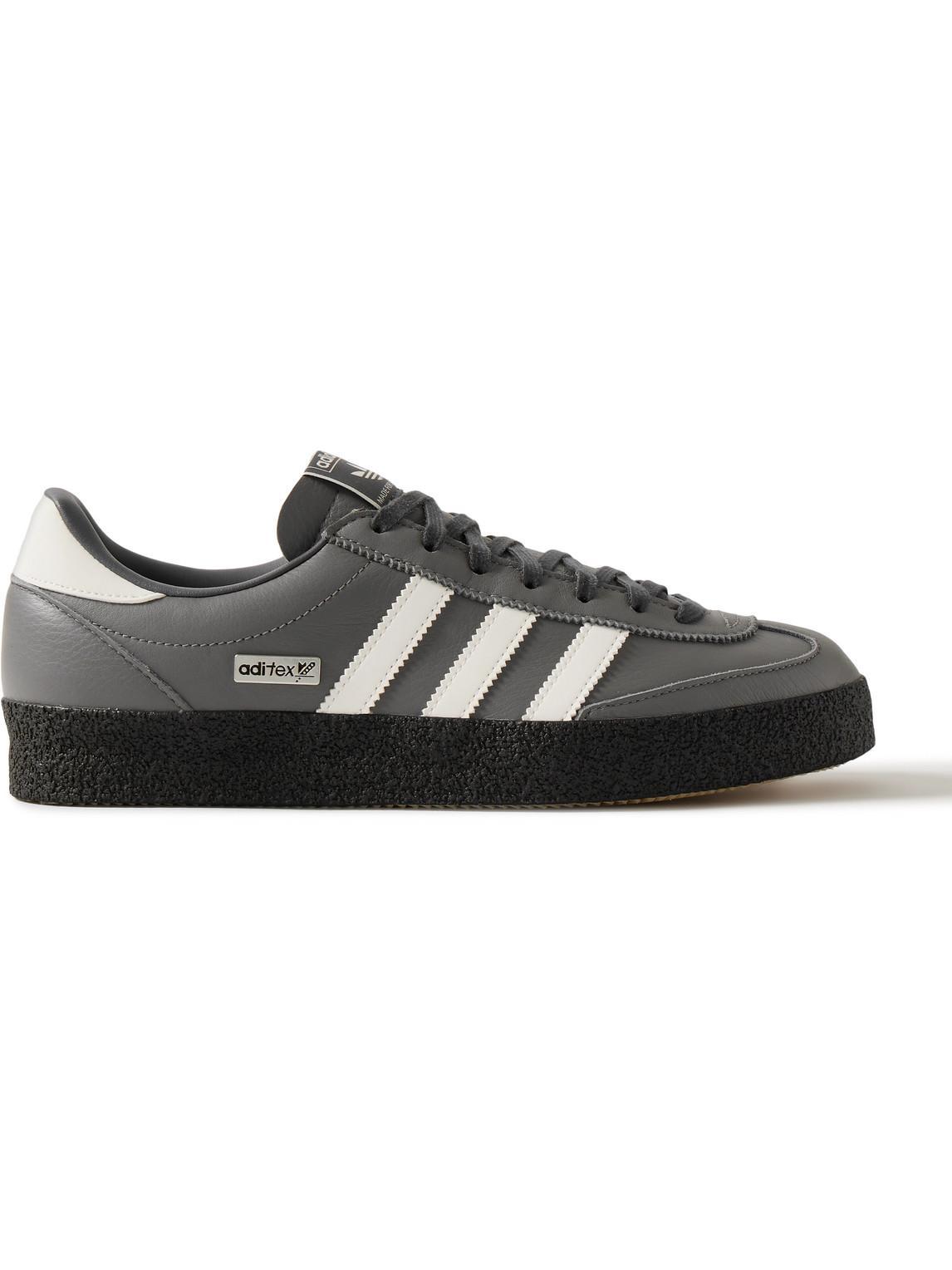 ADIDAS ORIGINALS Lothertex Spzl Faux Leather-trimmed Leather Sneakers In Gray Product Image