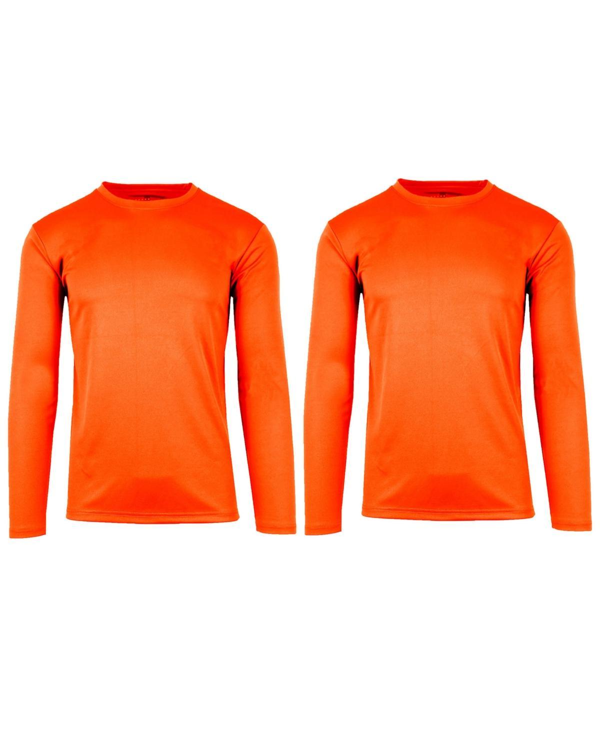 Galaxy By Harvic Mens Long Sleeve Moisture-Wicking Performance Crew Neck Tee -2 Pack Product Image