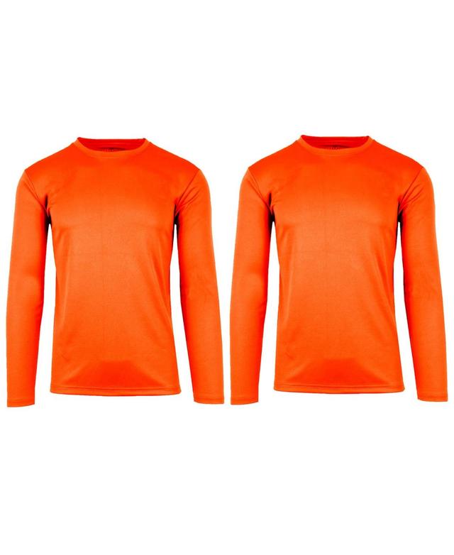 Galaxy By Harvic Mens Long Sleeve Moisture-Wicking Performance Crew Neck Tee -2 Pack Product Image