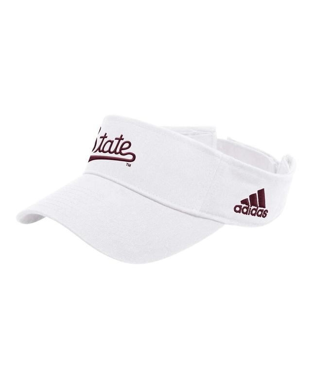 Adidas Mens White Mississippi State Bulldogs Locker Room Team Adjustable Visor Product Image