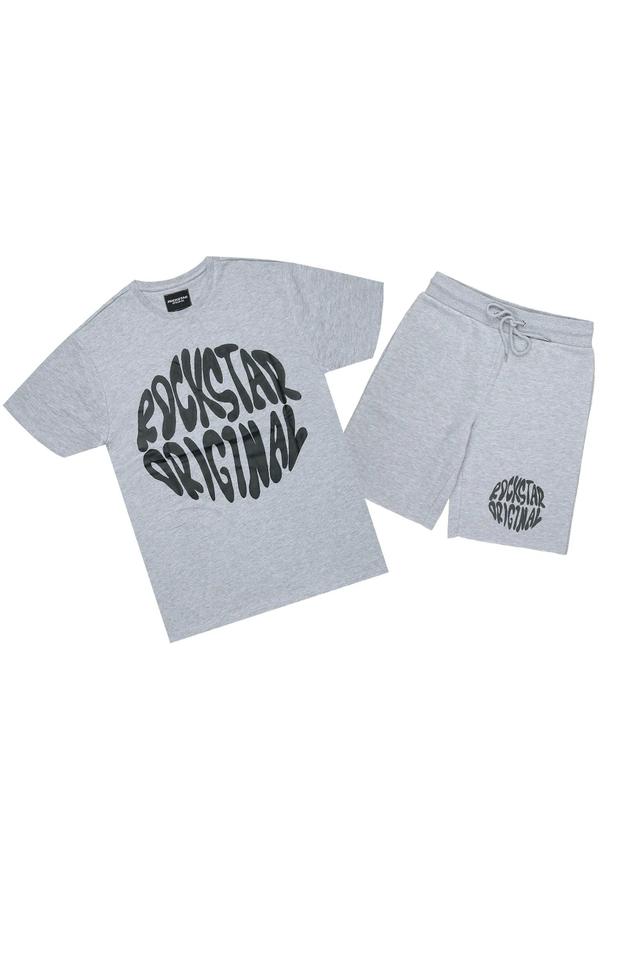 Thierry Heather Grey T-Shirt/Short Set Male Product Image