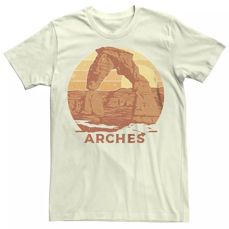 Mens Arches Rock Desert Sunset Circle Graphic Tee Product Image